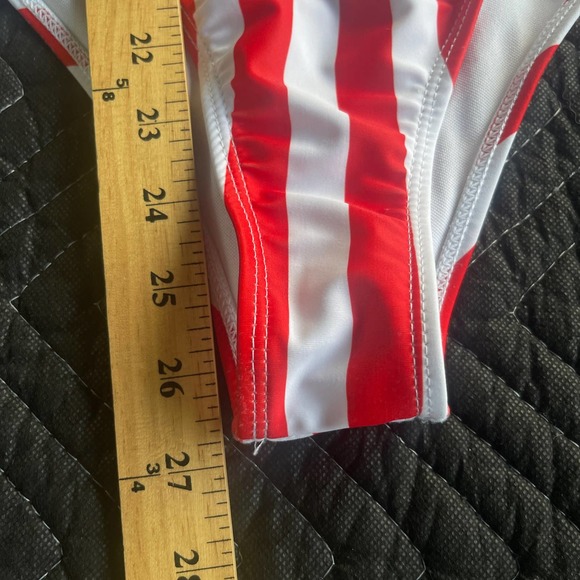 Patriotic Flag Swimsuit Youth Extra Large Striped One Piece Beach Swim - Picture 9 of 9